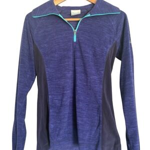 Columbia Women's PurpleBlue Quarter-Zip Active Fleece Pullover Hiking Top Size S